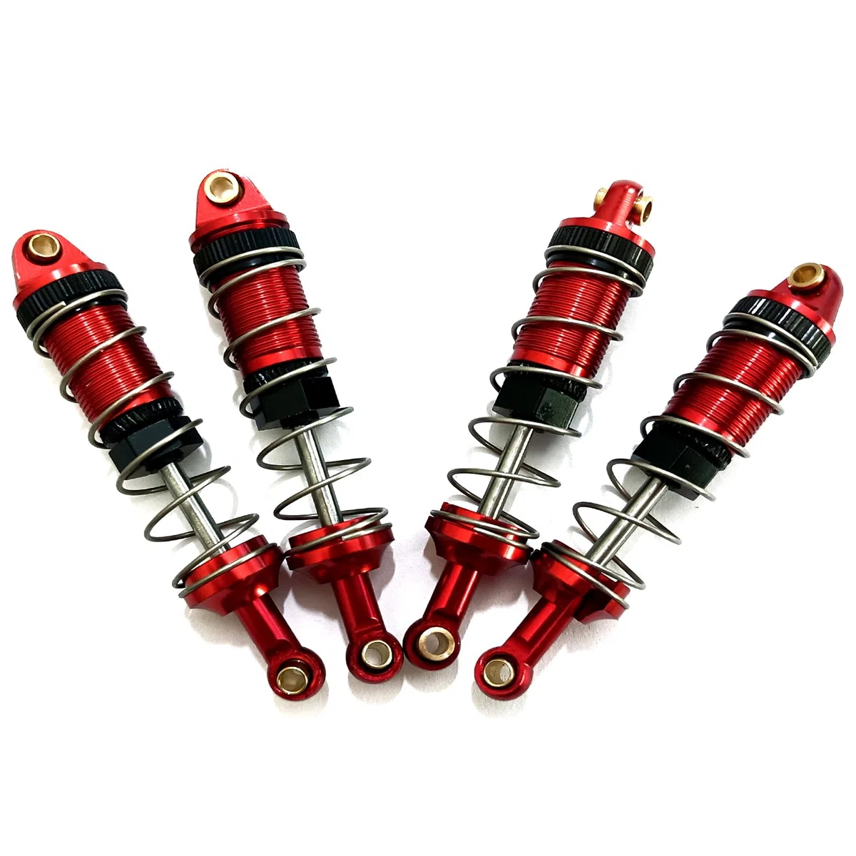 4-Pack Ammortizzatori RC per Auto in Metallo Ammortizzatori Dämpfung Kompatibel con MJX Hyper Go 16207 16208 16209 16210 H16BM H16GT H16DR 1/16 Scala RC Auto Upgrades Parte