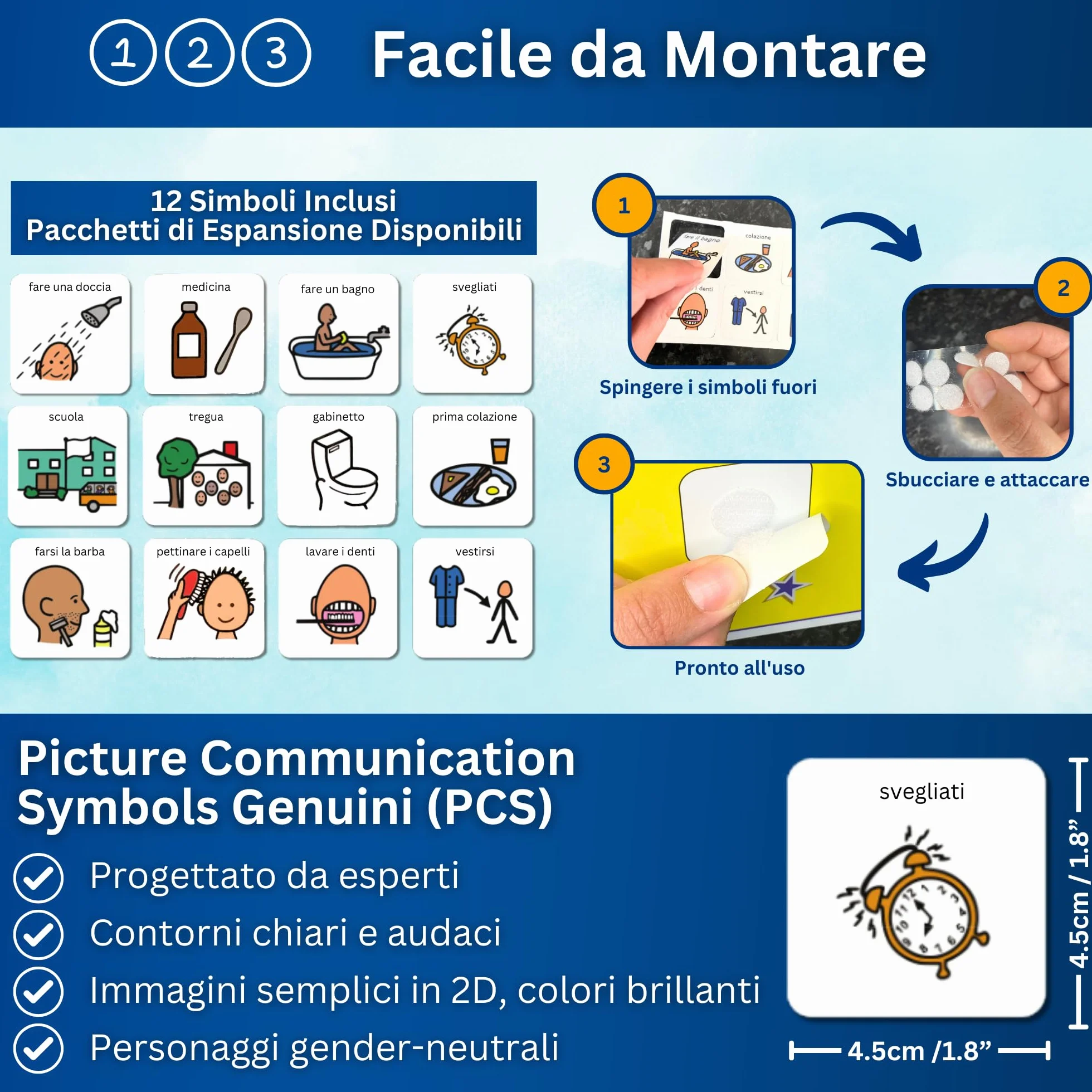 Autism Supplies and Developments Routine Mattutina Agenda Visiva Bambini Autismo – 12 Flashcards - Italiano – CAA Giochi Montessori e Educativi – Ludattica - Regali per Autistici