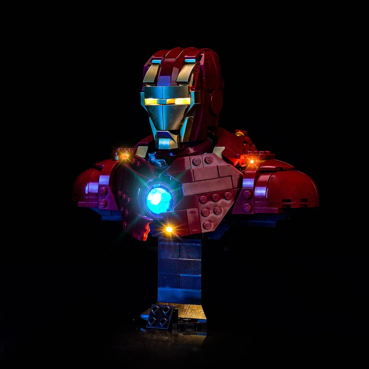 Set di luci a LED compatibile con Lego Iron Man MK4 Bust 76327 (senza modello), set di illuminazione decorativa compatibile con Lego Iron Man MK4 Bust giocattolo creativo