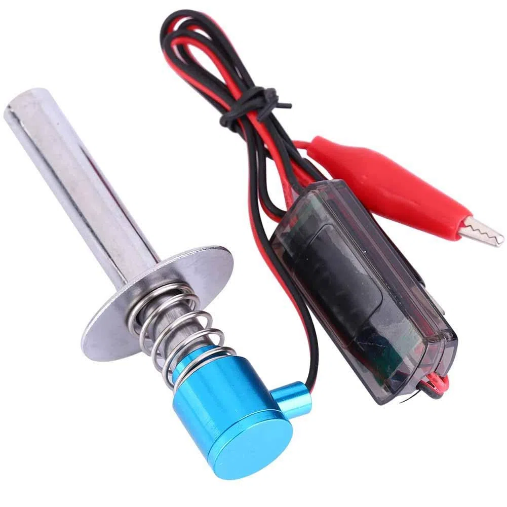 6V -24V Electronic Glow Plug Starter Igniter Fit per Nitro RC Car Engine con Batteria e Caricabatterie potenziati(02)