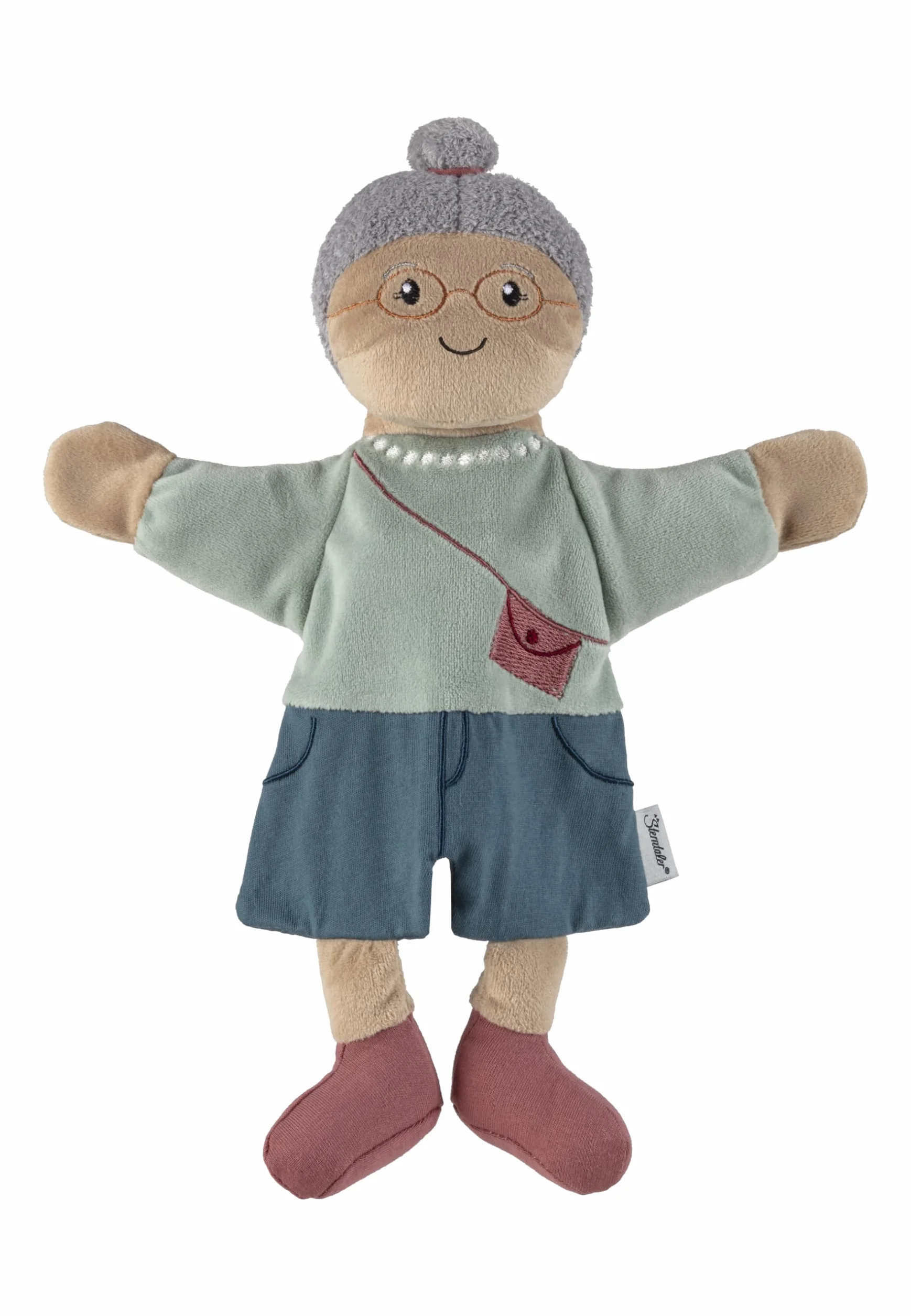 Sterntaler Marionetta a mano nonna – giocattolo morbido per bambini per teatro delle marionette, raccontare, coccole e promozione della voce, perfetto compagno di gioco e idea regalo, multicolore