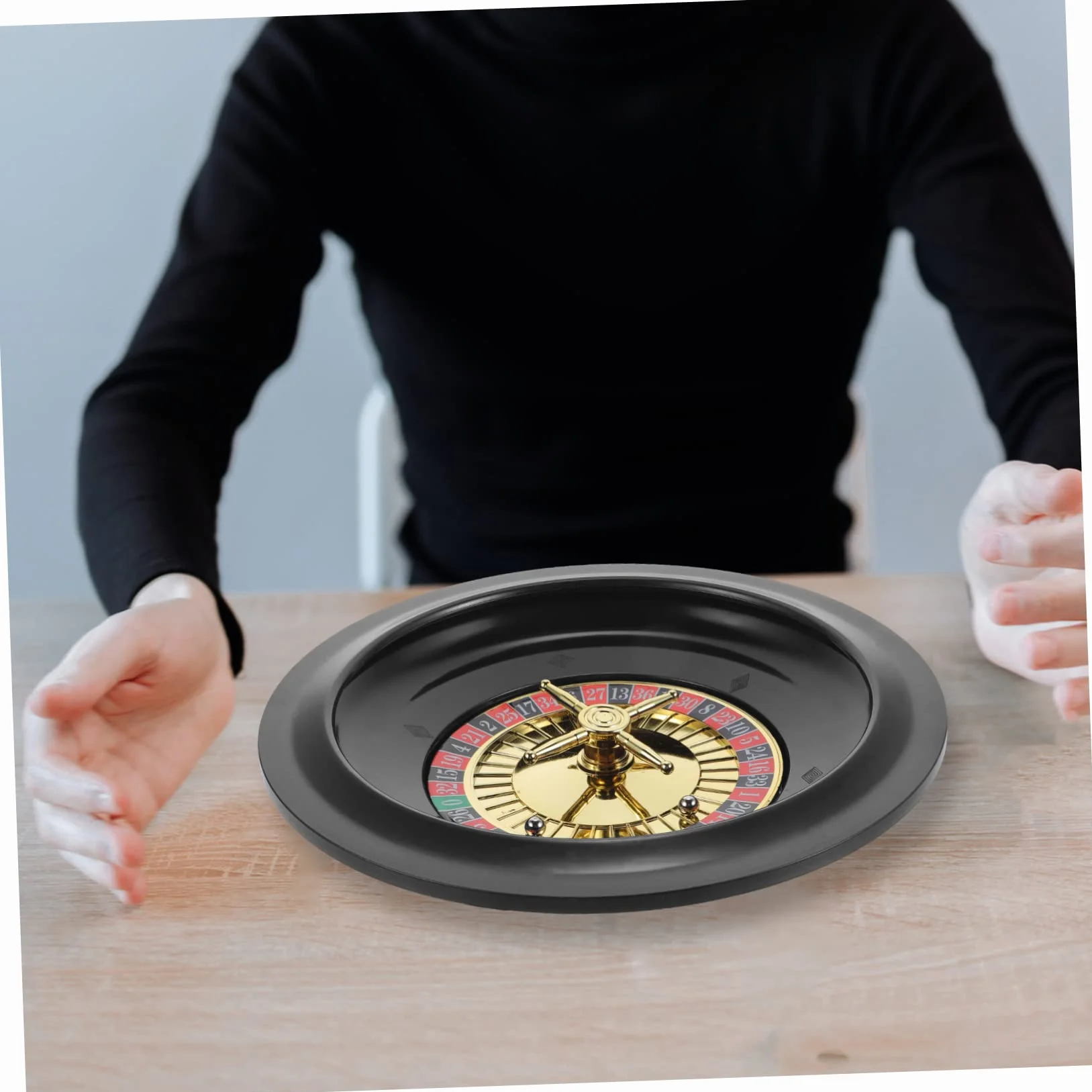 Garneck Ruota della roulette da 10 pollici per i giochi – Set di gioco professionale per giochi in casa e feste, ideale per notti da poker e giochi da tavolo ricreativo