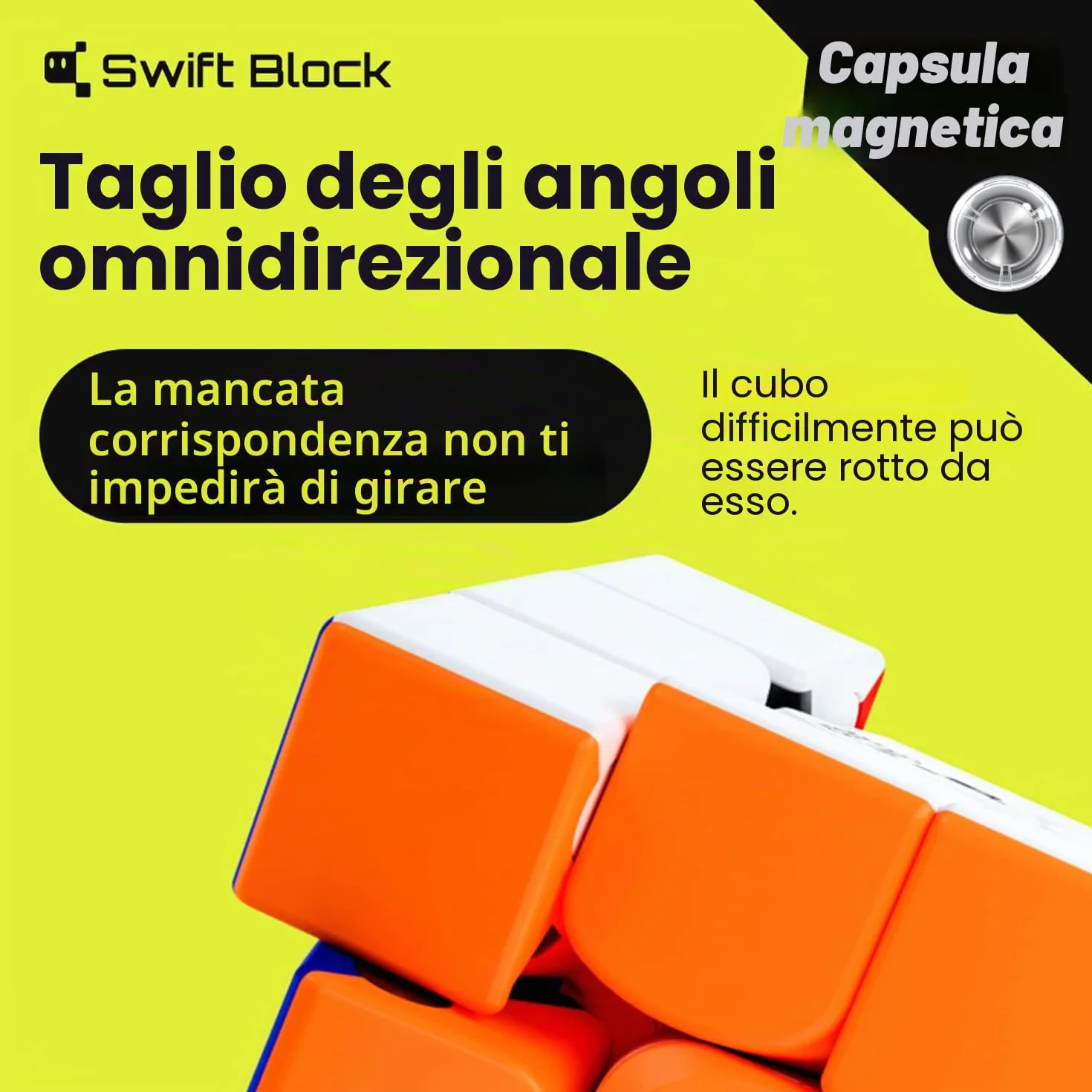 355S 3x3 Magnetico Speed Cube, Cubo Magico Professionale Originale con 48 Magneti, Rapida e Fluida Rotazione Elasticità Regolabile Solido Resistente per Bambini e Adulti