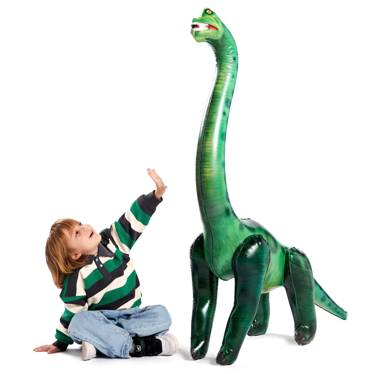 JOYIN Giocattolo gonfiabile del dinosauro del brachiosauro di 129 cm per le decorazioni della festa della piscina, regalo della festa di compleanno, regalo per bambini e adulti