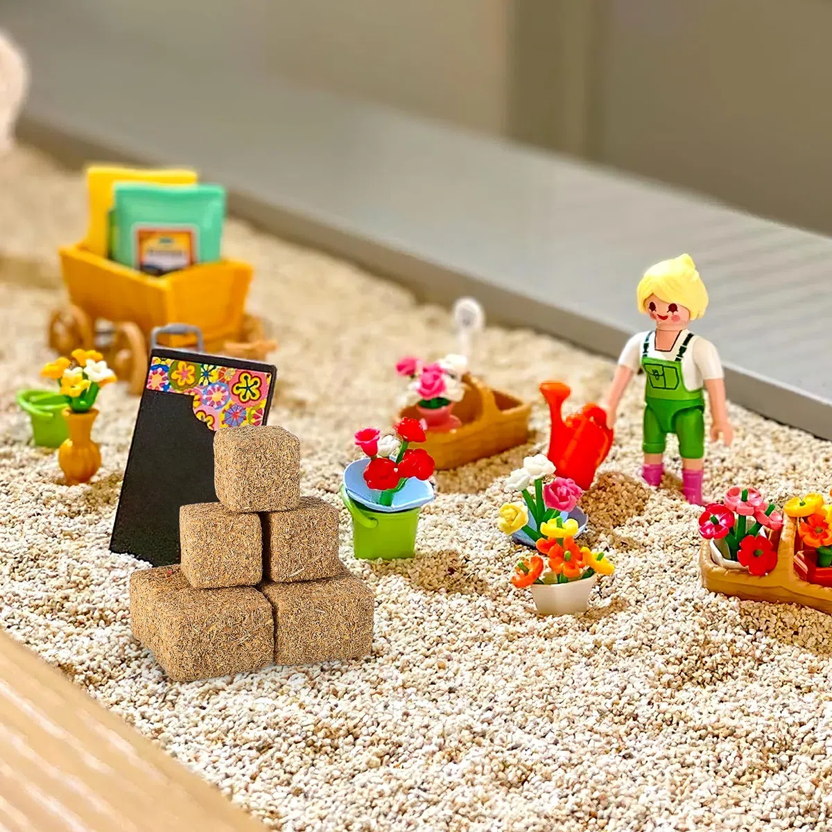 jojofuny Set di 12 mini palline di fieno in miniatura, per la fattoria, per la casa delle bambole, per il modellismo