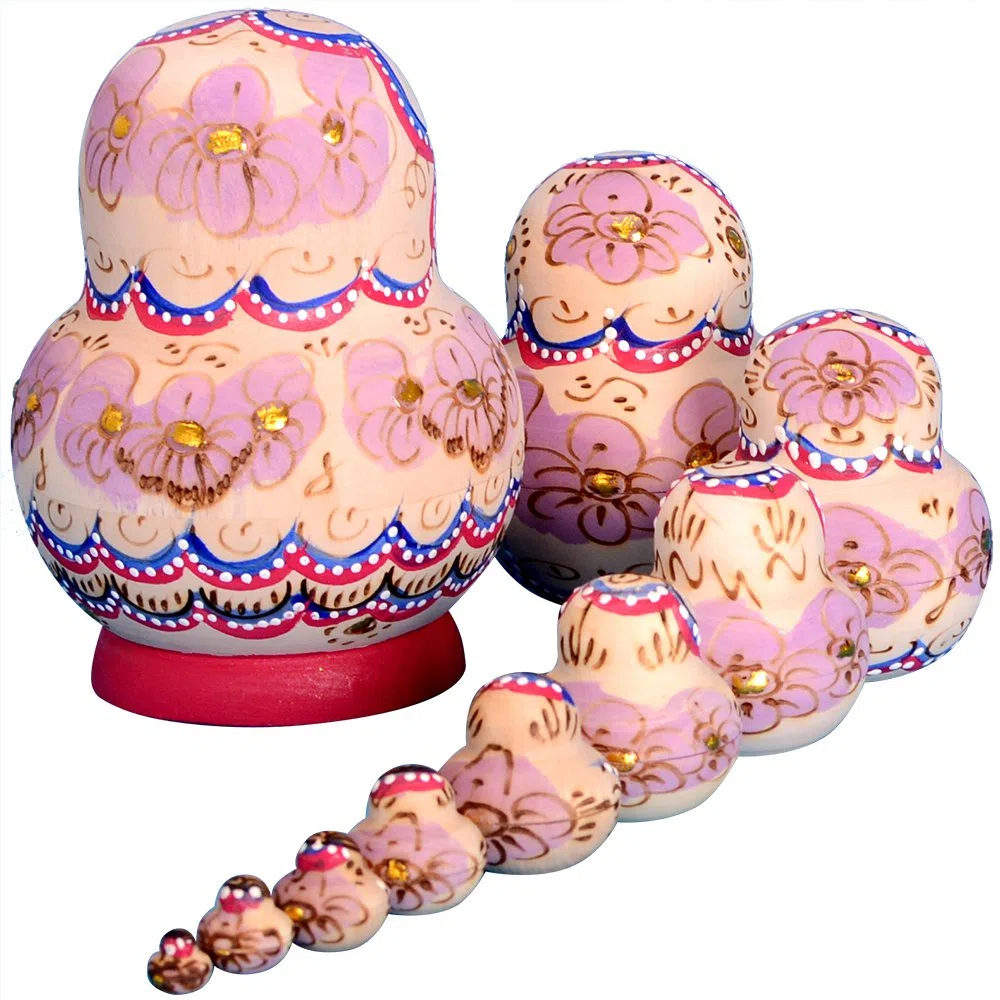 Marchio di Matrioska specializzato, nesting dolls Matrioske Bambola Matrioska russa in 10 pezzi, tiglio di zona frigida, regalo e giocattolo