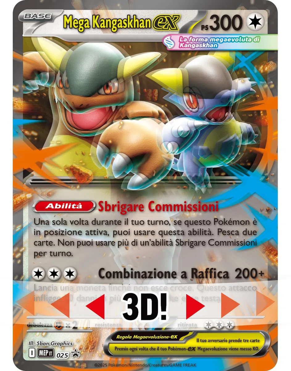 Pokémon: collezione Mega Kangaskhan-ex del GCC Pokémon (una carta promozionale olografica, una carta promozionale lenticolare gigante e quattro buste di espansione)