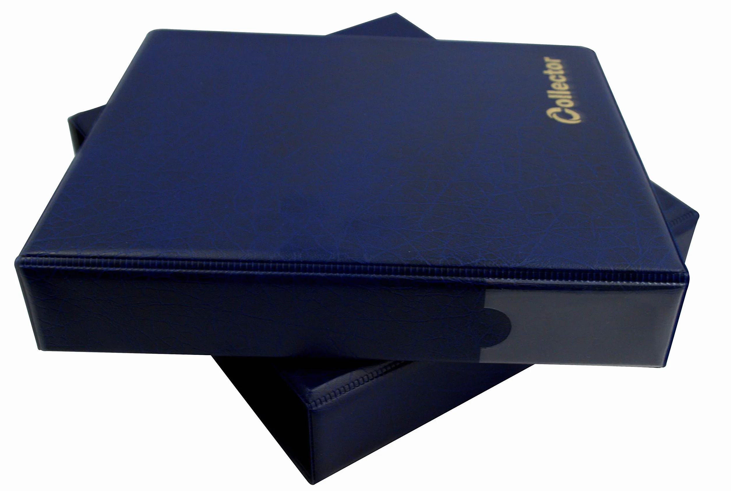 COLLECTOR Album di Monete con Custodia da Collezione, per Monete di Varie Dimensioni - con Diverse Pagine munite di divisori con Elenco Album con Etui per 221 Monete Blu