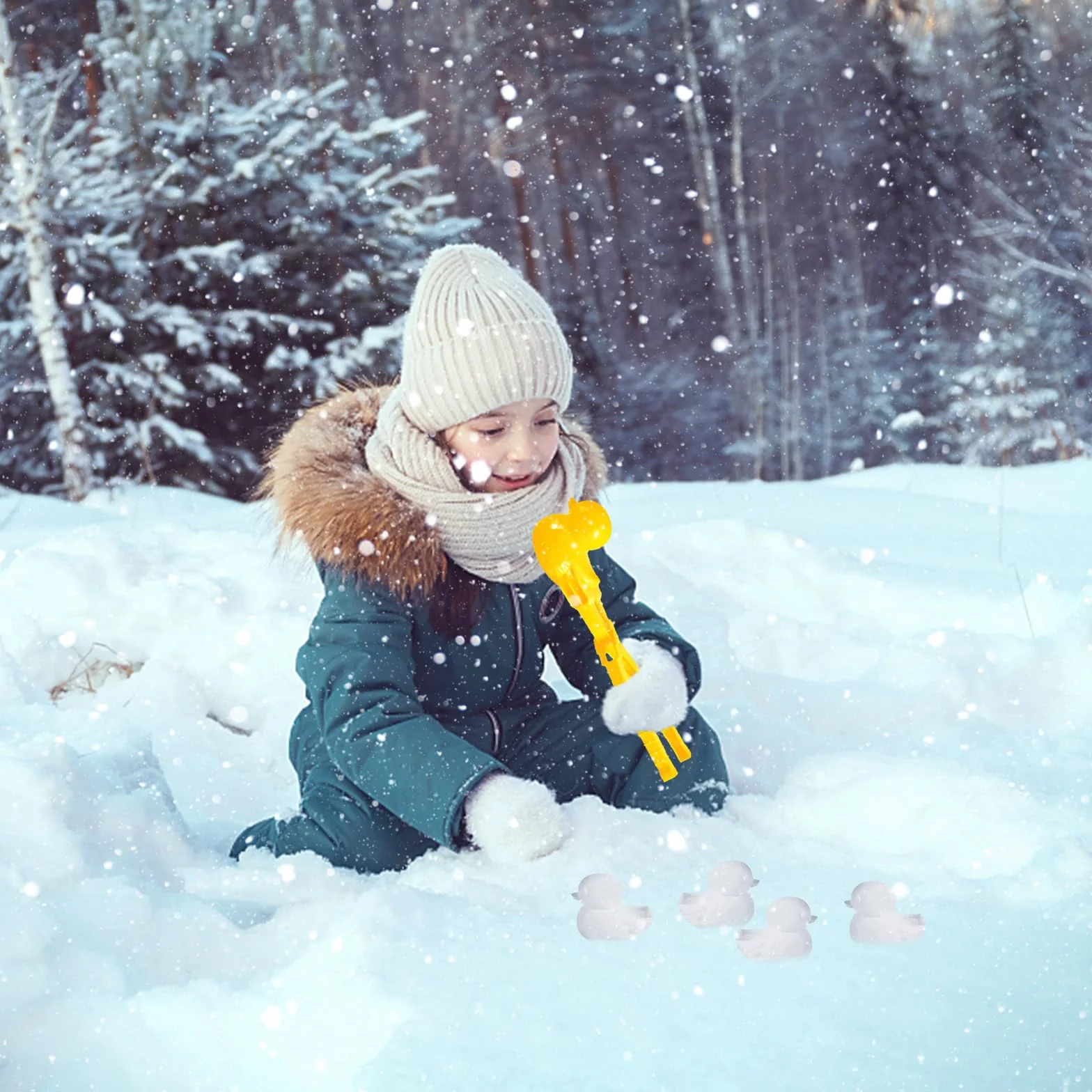 Booaee 5 stampi per palle di neve, per bambini, ragazzi, ragazze, estate, inverno, divertimento