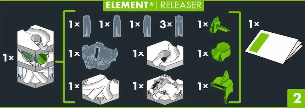 Ravensburger GraviTrax PRO Element Releaser - Zubehör für Das Kugelbahnsystem. Kombinierbar mit Allen GraviTrax Produktlinien, Starter Sets, Estensioni ed Elementi, Konstruktionsspielzeug AB 8 J.
