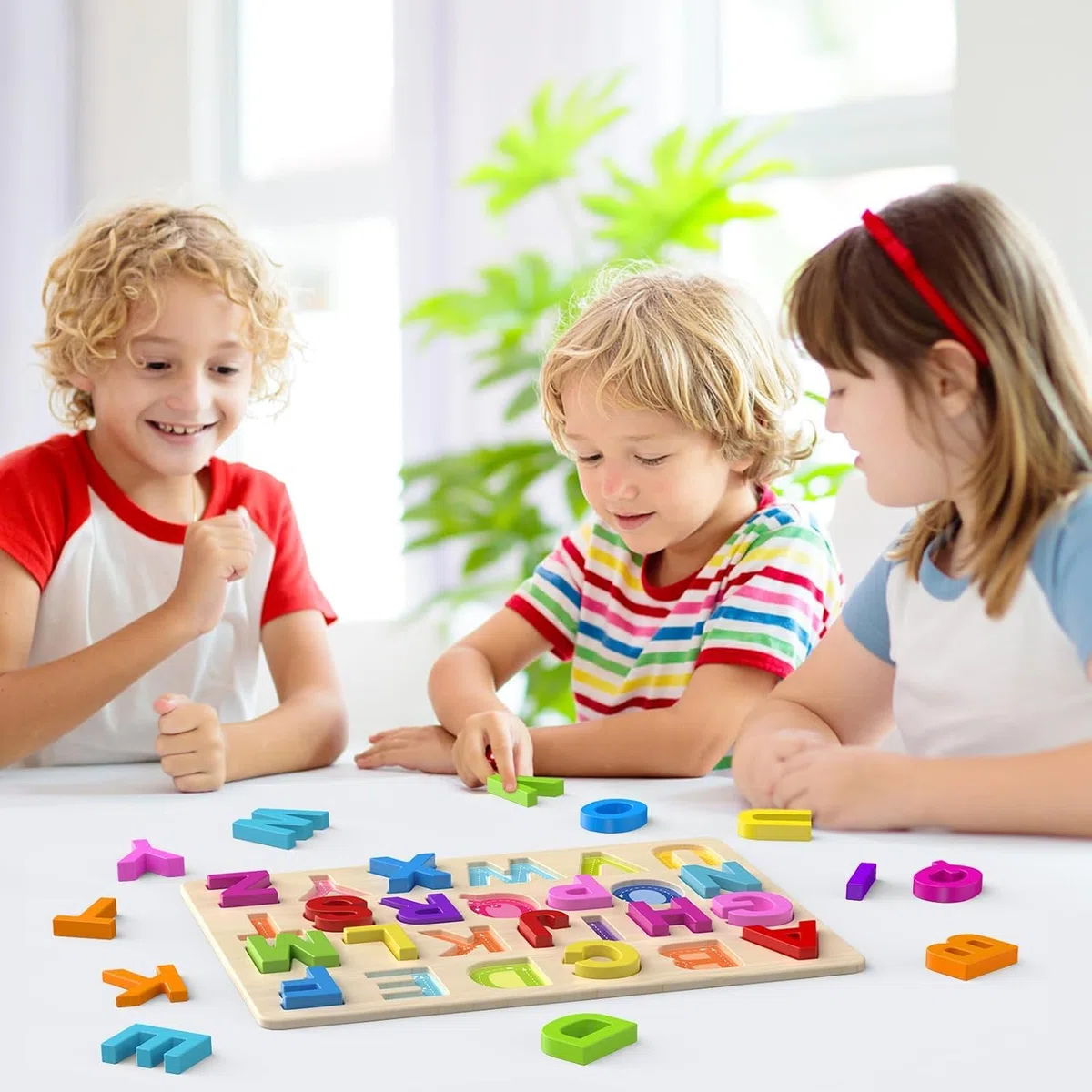 Puzzle Alfabeto, ABC 26 Lettere Grandi in Legno Set Alfabeto Montessori Giochi Giocattolo Educativo Puzzles con Lettere dell’Alfabeto per Apprendimento nella Prima Infanzia Regalo per Bambini