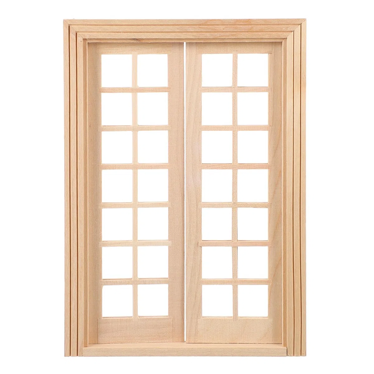Milisten Mobili in Miniatura 1:12 - Porta Esterna in Legno Con 28 Pannelli - Mini Porta Non Finita per Fai Da Te Casa Delle Bambole - Accessori Foto