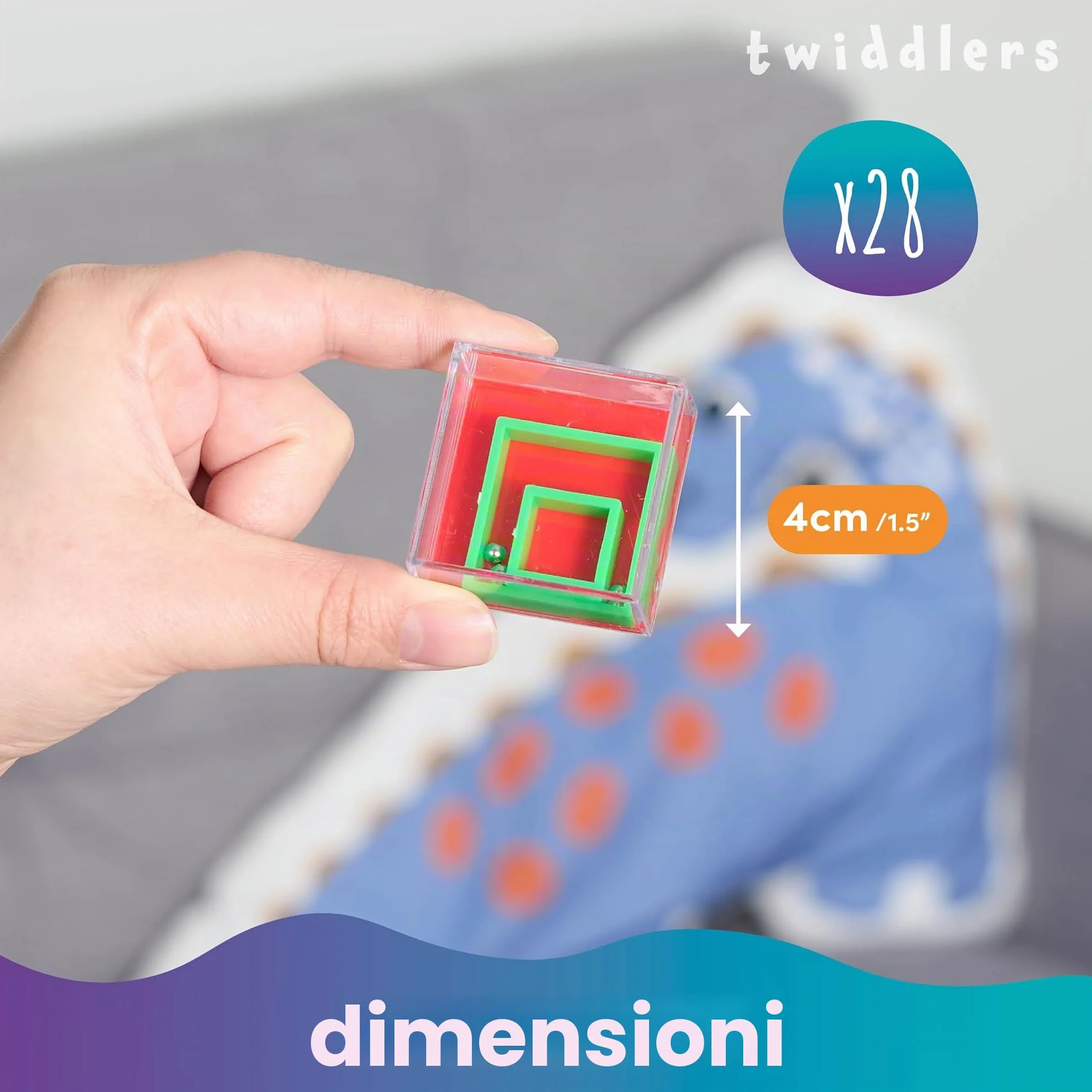 THE TWIDDLERS - 28 Pezzi Mini Giochi Puzzle Cubo Rompicapo - Perfetto per Regalini Compleanno e Fine Festa Gadget Bambini