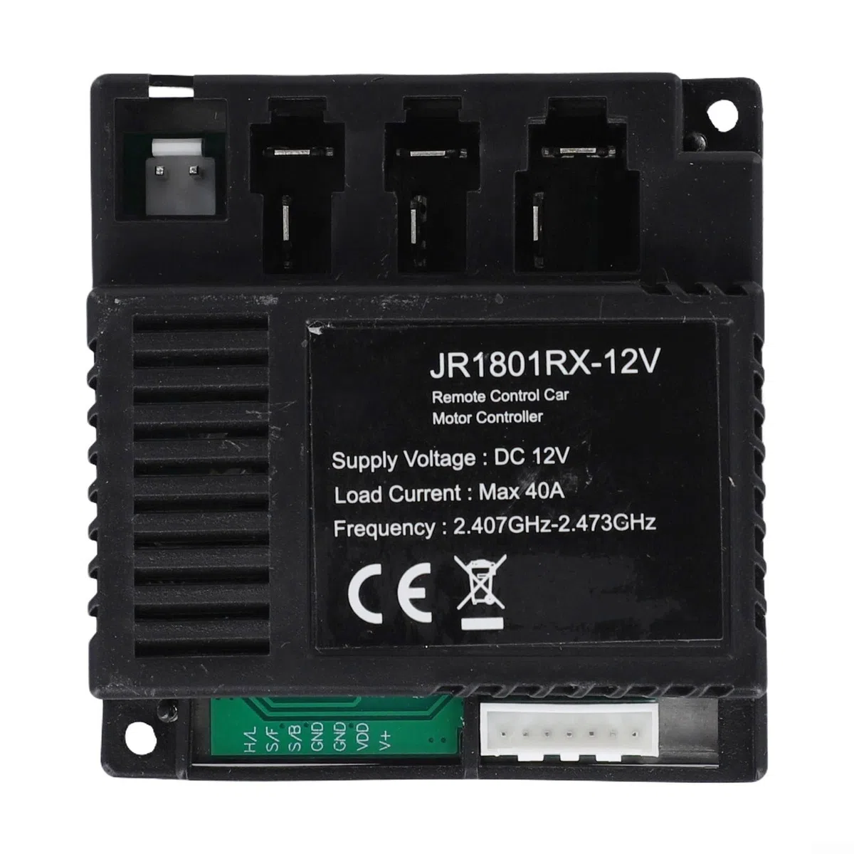 JR1801RX 12V ricevitore per bambini veicolo elettrico con telecomando 2.4G, connettore a 7 pin, compatibile con scatola di controllo Welye per auto giocattolo telecomandate e veicoli (JR1801RX 12V