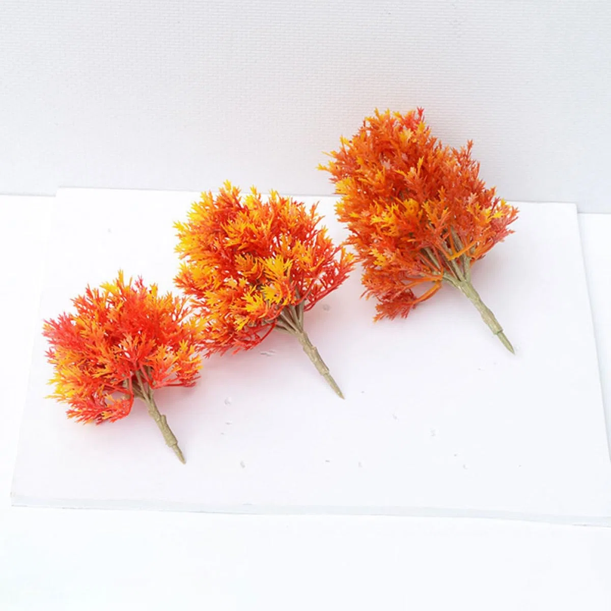 Modelli di Mini Alberi di Acero 3 Pezzi (10cm, 13cm, 15cm), Decorazioni per Micro-paesaggi, Alberi Paesaggistici in Materiale Leggero e Sicuro per Modellismo Scenico