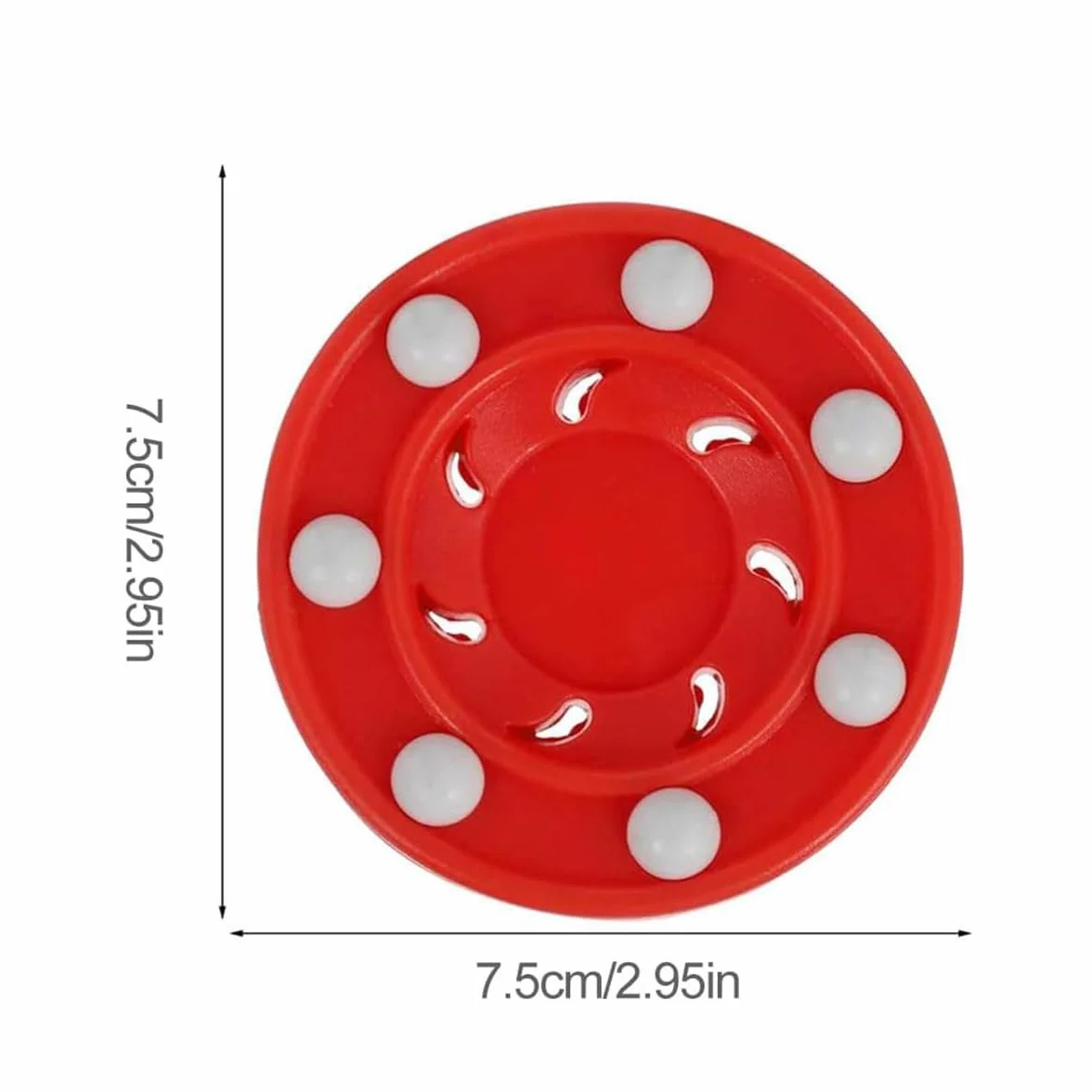 Kiuiom Gioco di Hockey su Rotelle,Interni di Sport Dischi Hockey,Street Hockey Puck Accessori,Hockey Outdoor Inline Hockey,Hockey Puck per Esercitarsi,Rosso