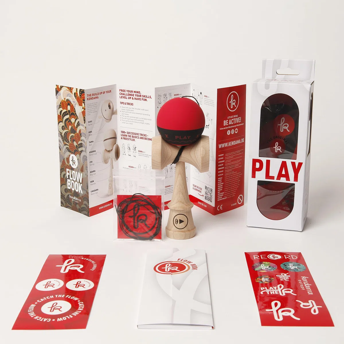 PLAY Kendama- Kendama, Colore Rosso/Nero, K2038