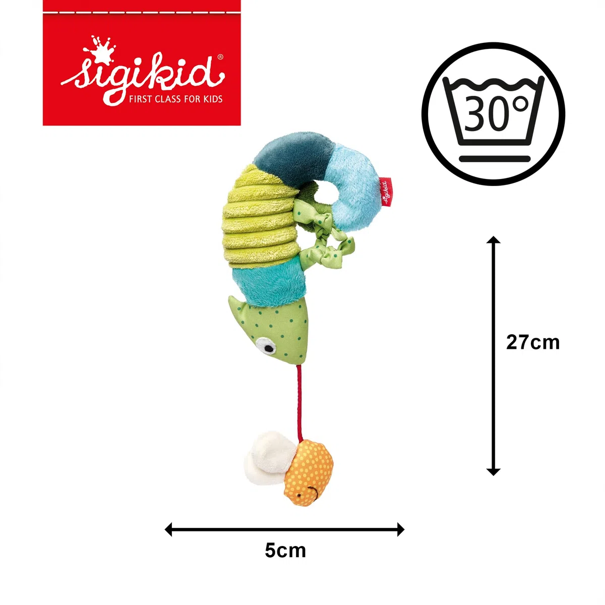SIGIKID 41056 Ciondolo camaleonte Baby Activity On Tour Ragazze e Ragazzi Baby Toy consigliato dalla nascita, multicolore