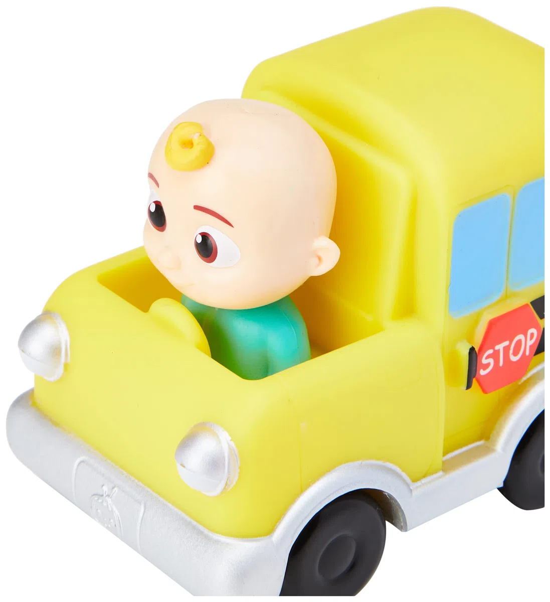 CoComelon JJ Melon Mini veicolo - Caratteristiche JJ integrato in scuolabus giocattolo auto - Giocattoli per bambini, bambini e bambini in età prescolare
