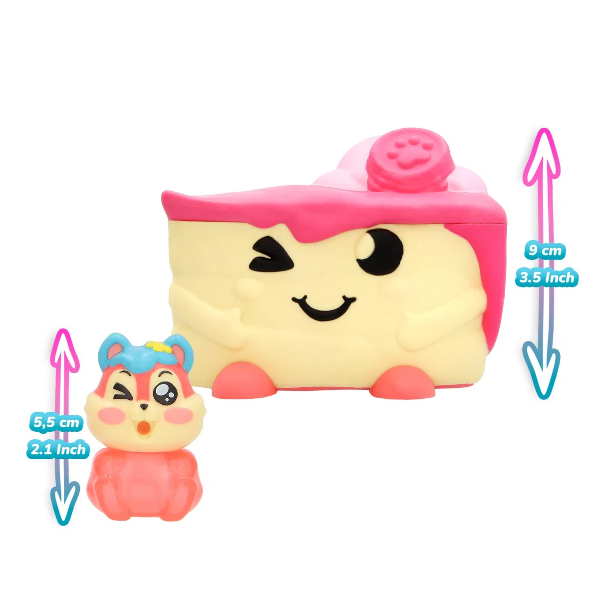 CAKE COLLEZIONABILI Rompi, Scopri, Cresci! Animaletti con accessori che escono da una torta e crescono quando li nutri con lo slime. Bambini dai 5 anni in su
