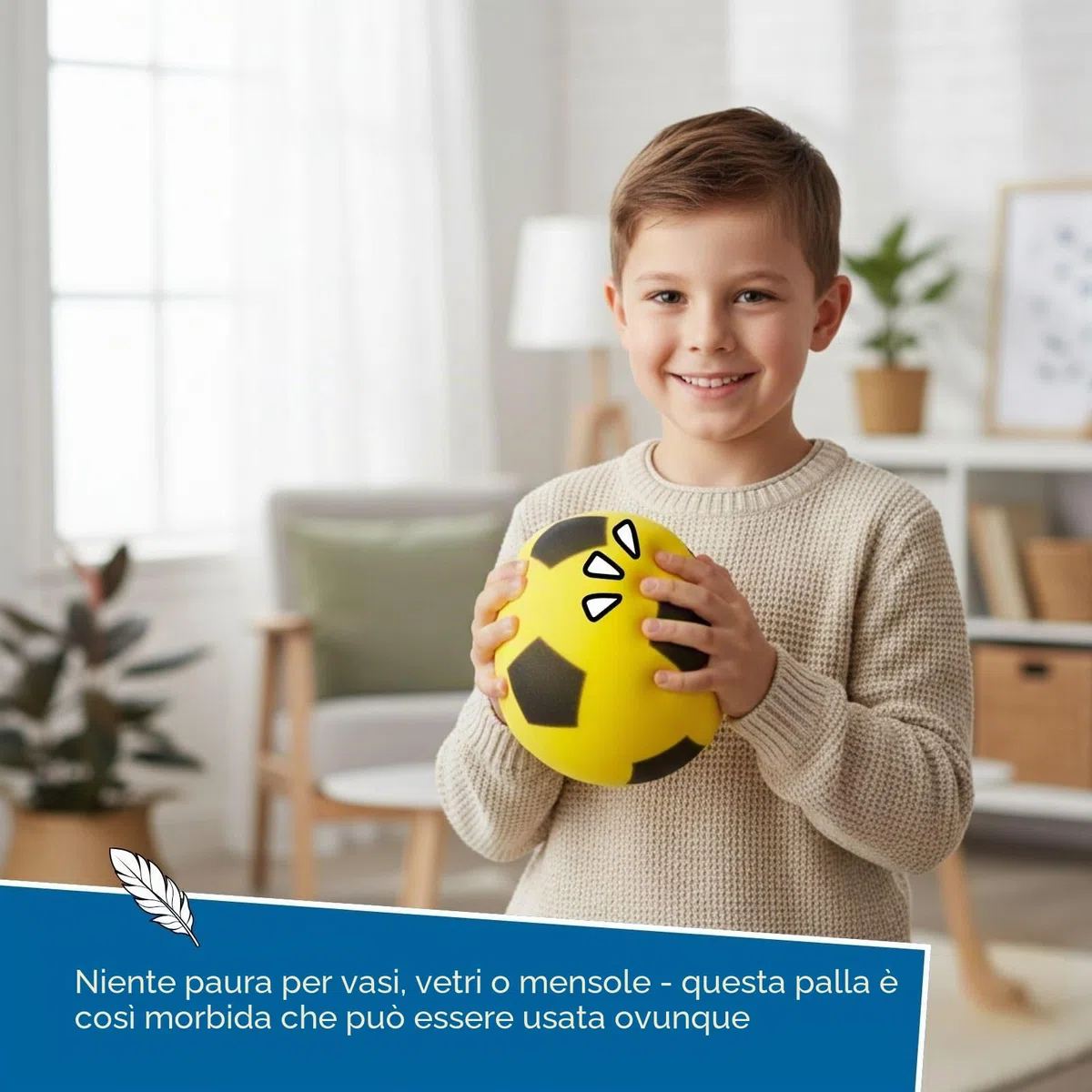 alldoro Palla in schiuma, Ø 20 cm, palline morbide extra morbide, per bambini a partire da 0 anni, silenziosa e leggera, per interni ed esterni