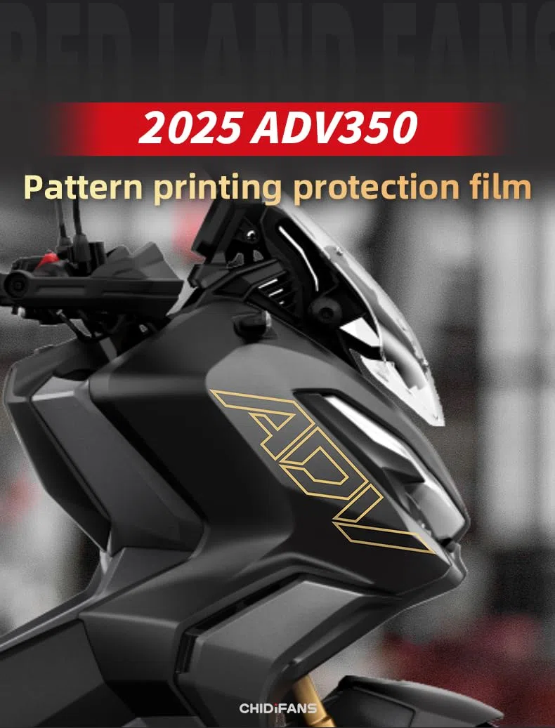 per Honda ADV350 2025 | Kit adesivi per carenatura, decalcomanie per zona della testa con motivi personalizzati, resistenti ai raggi UV, taglio di precisione (stile 6 argento opaco)