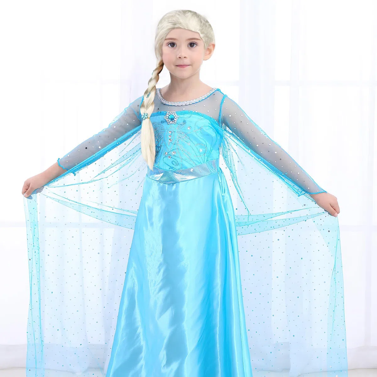 Parrucca Elsa, Parrucche di Elsa, Parrucca Rapunzel Bambina, Principessa ParruccaBionda, PrincipessaParrucca Treccia per Bambini Cosplay Parruccas per Halloween Carnevale Idea Regalo