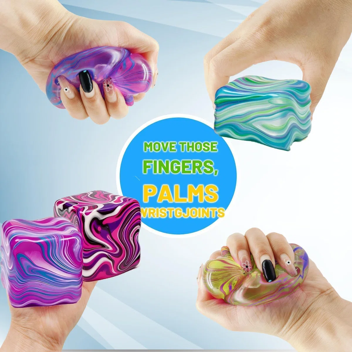 4 Pezzi Fidget Cube, Giocattolo Sensoriale per Alleviare lo Stress, Cubi Antistress con Texture Morbida per Premi in Classe, Bomboniere per Feste per Aiutare con la Concentrazione e il Sollievo dallo