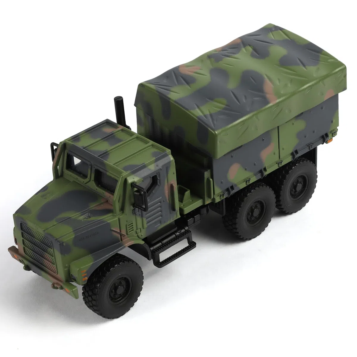 NUOTIE 1/64 tattico modello di camion militare corazzato auto militare MTVR MK23 veicolo medio in metallo pressofuso modello kit da collezione o regalo (verde mimetico)