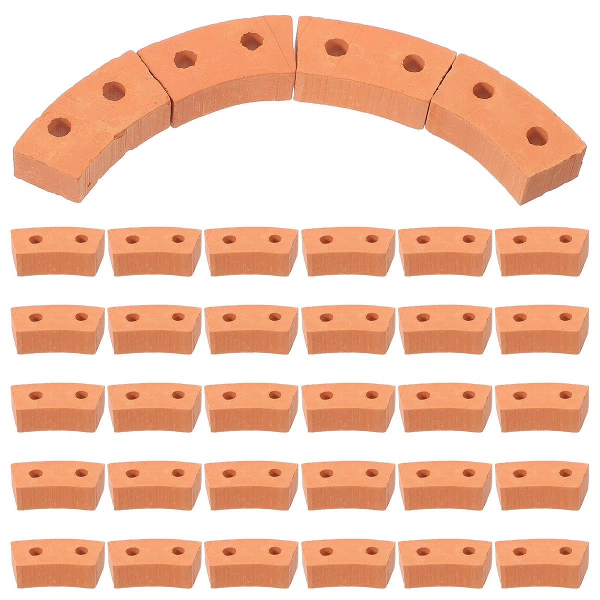 FRCOLOR Mattoni in Miniatura in Argilla Ceramica Khaki 30 Pezzi Facili da Assemblare per Costruire Casa Giocattolo DIY per Ragazzo Ragazza