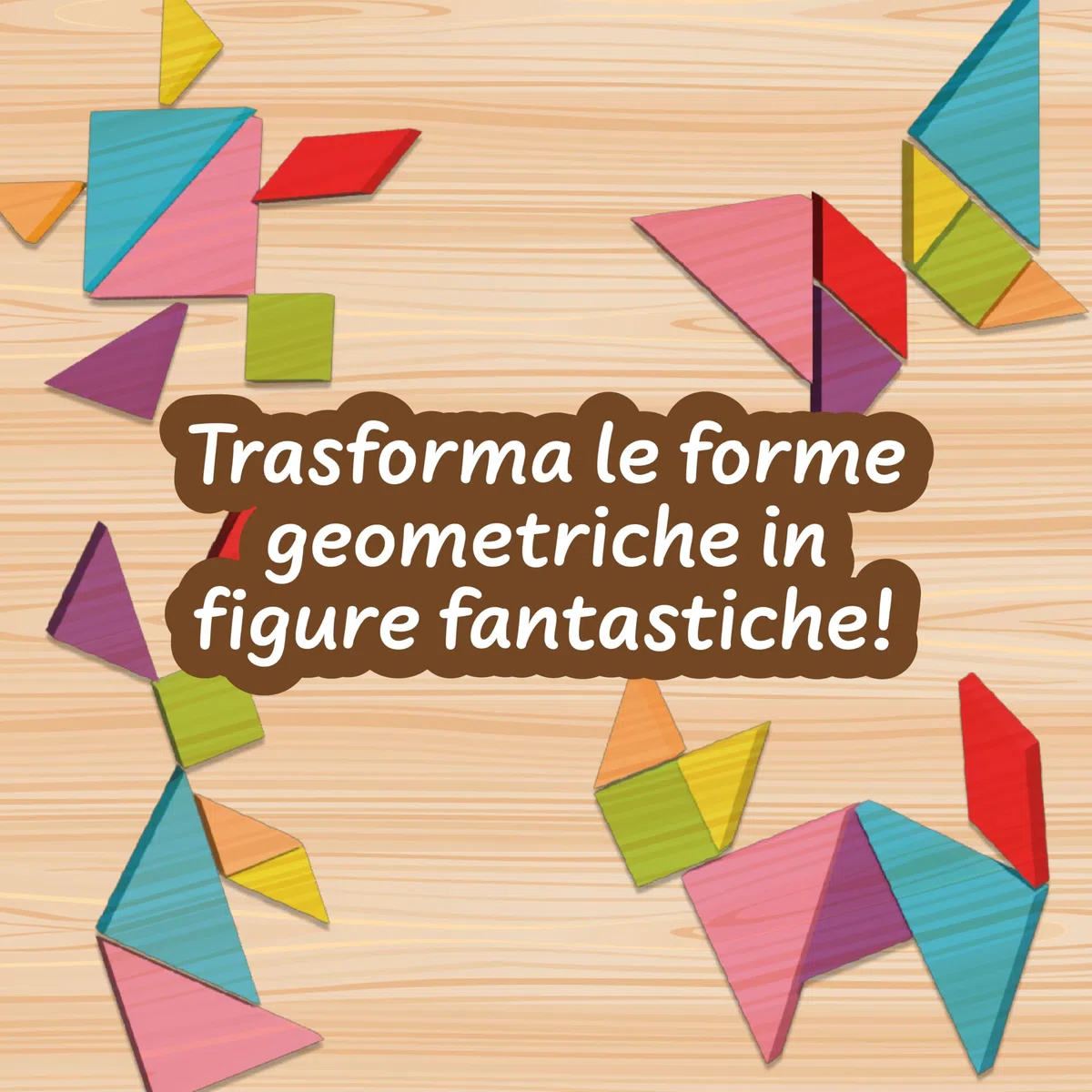 Science4you Puzzle Tangram in Legno per Bambini di 3 4 5 Anni – Tangram in Legno, Gioco Mentale di Figure Vintagei, Giocattolo Educativo Montessori per Bambini e Bambine di età 3 4 5 6+ Anni