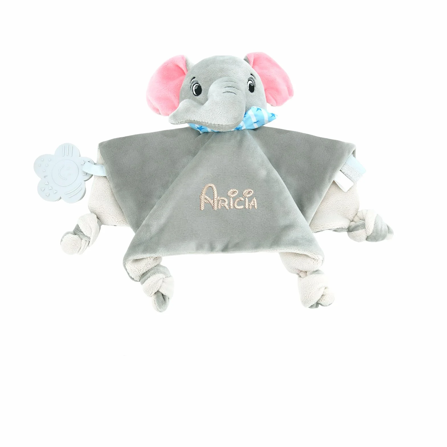 Doudou Neonato Personalizzata con Nome, Morbida Coperta Coccolosa per Neonati, Peluche Coniglio Bambini, Regalo Neonati Maschi e Femmine (C)