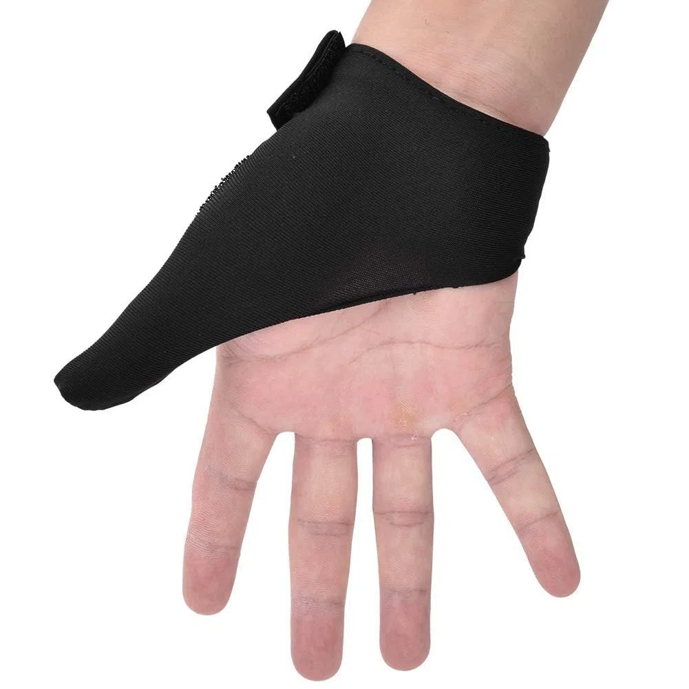 Alomejor da Bowling Bowling Thumb Saver Protezione Guanto Sinistro Destro Guanto di Velocità per Bowling Ball Sport(Nero)