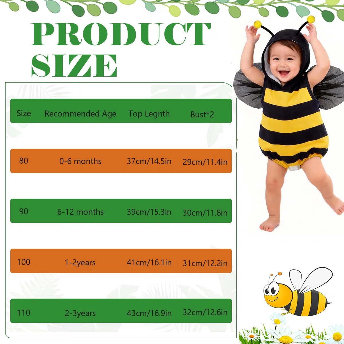 Costume da Ape Dinosauro per Bambino Bambina Body Pagliaccetto Tutina Bebè Vestito Carnevale Halloween Feste 0-3 Anni
