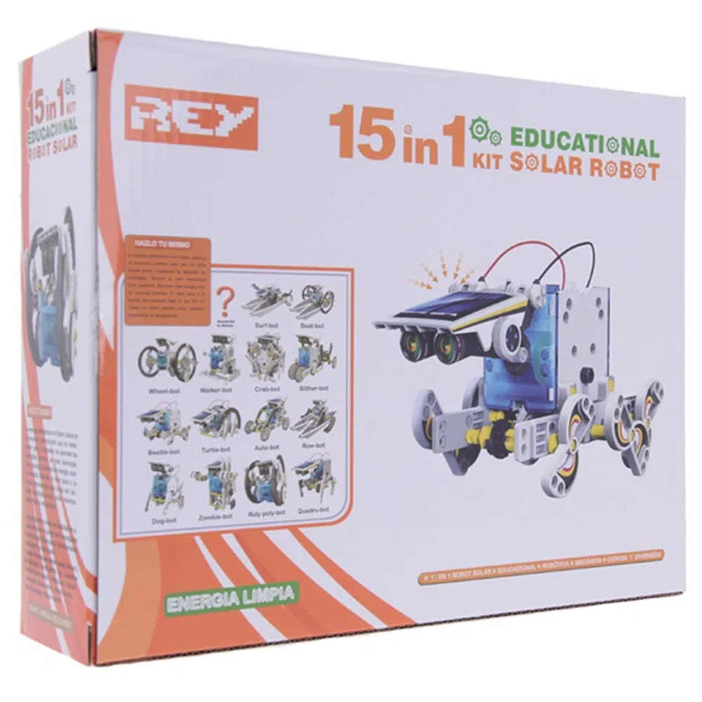15 in 1 Solar Robot - Solar Toy Kit - 15 modelli di costruzione