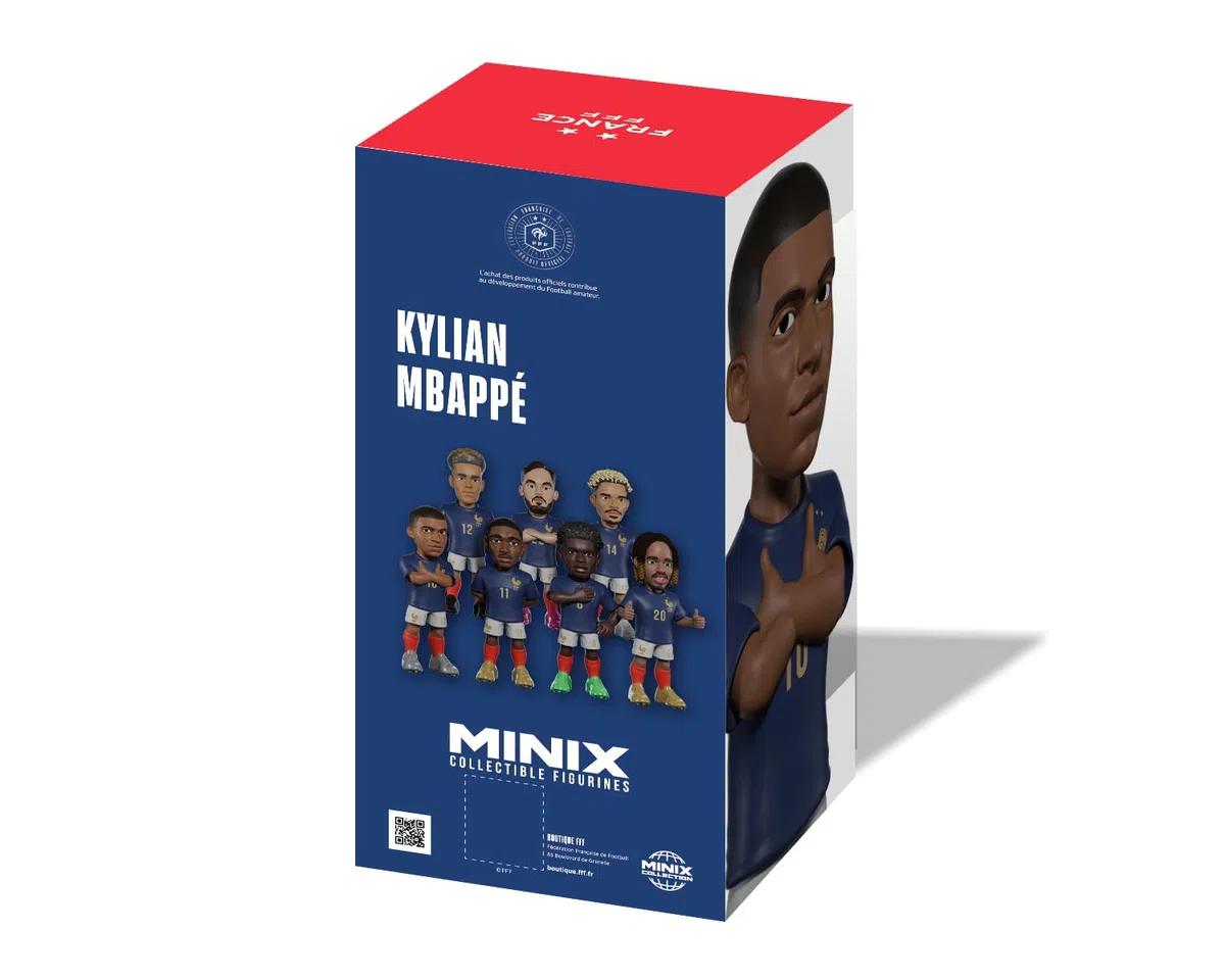 MINIX - Football Stars - Coppa del Mondo #101 - Francia - Mbappé - Personaggio da collezione 12 cm