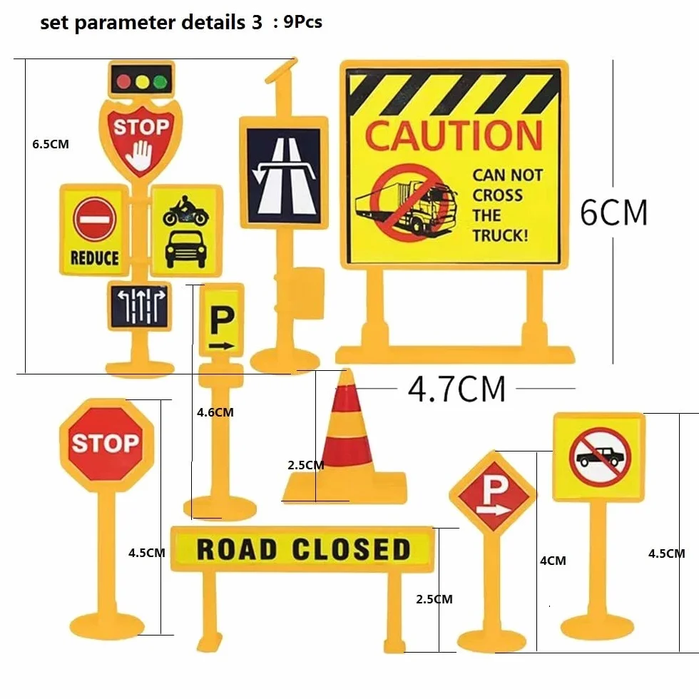 Segnali Stradali Giocattoli - Cartelli stradali Set di Accessori per Veicoli e trenini,41 Pezzi Segnaletica Stradale Playset - Bambini insegnare Le Regole del Traffico I Giocattoli