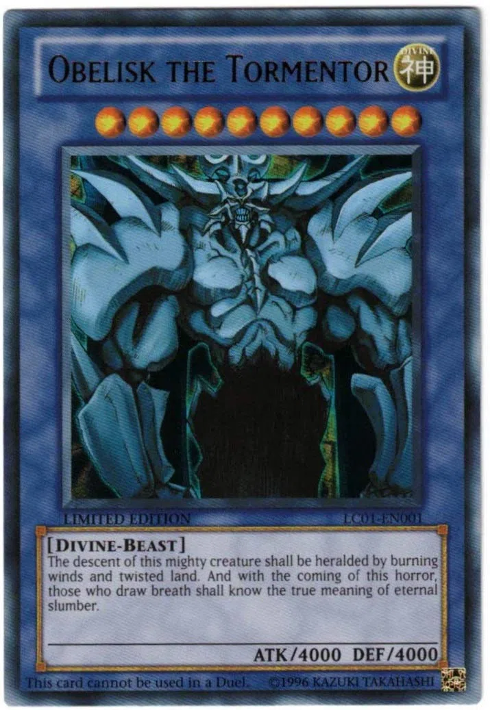 YuGiOh Legendary Collection Ultra Rare God Card Set of 3 Egyptian God Cards Slifer, Obelisk Ra by Yu-Gi-Oh!