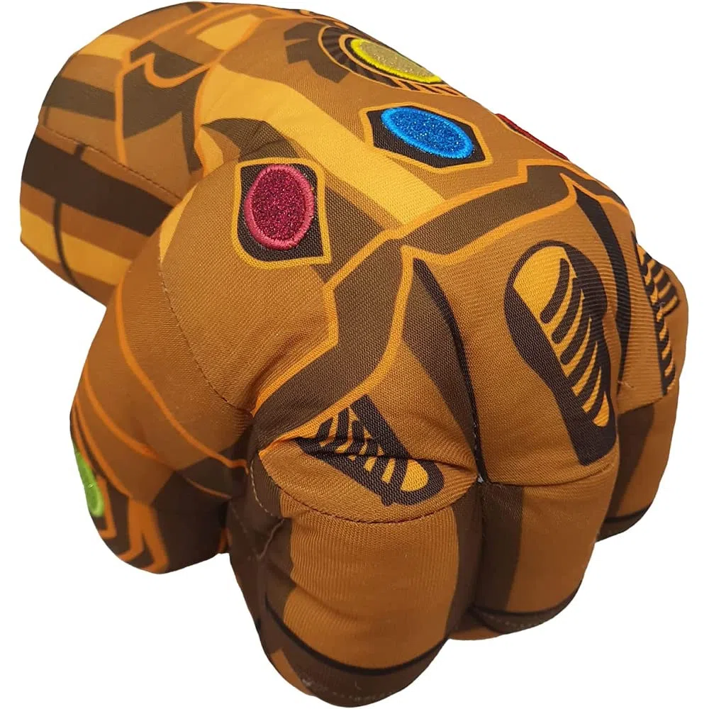 Peluche guantone Marvel, guantone da boxe in morbido peluche, indossabile, pupazzo 30 cm, per bambini (Thanos)