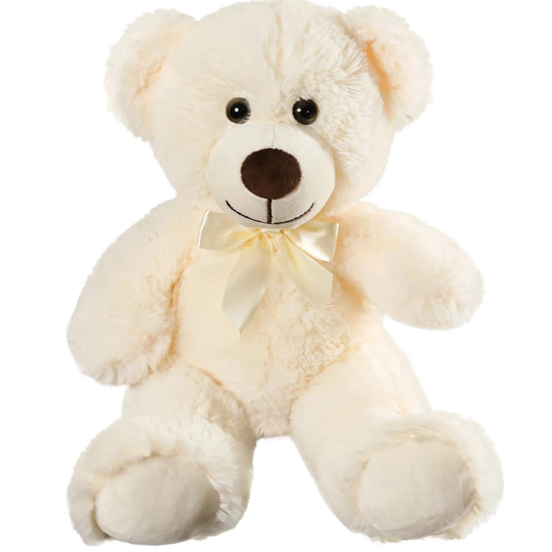 SNOWOLF Teddy Bear Peluche Carino Stuffed Giocattoli Animali Cuscino Bear Doll Regalo per Bambini Ragazzi Ragazze Compleanno Natale San Valentino (13.7In/35CM, Crema)