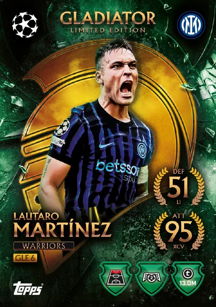 Topps UCC Match Attax 2025/26 - Mega Tin - Warriors - contiene 45 carte Match Attax più 3 carte esclusive Gladiators LE.