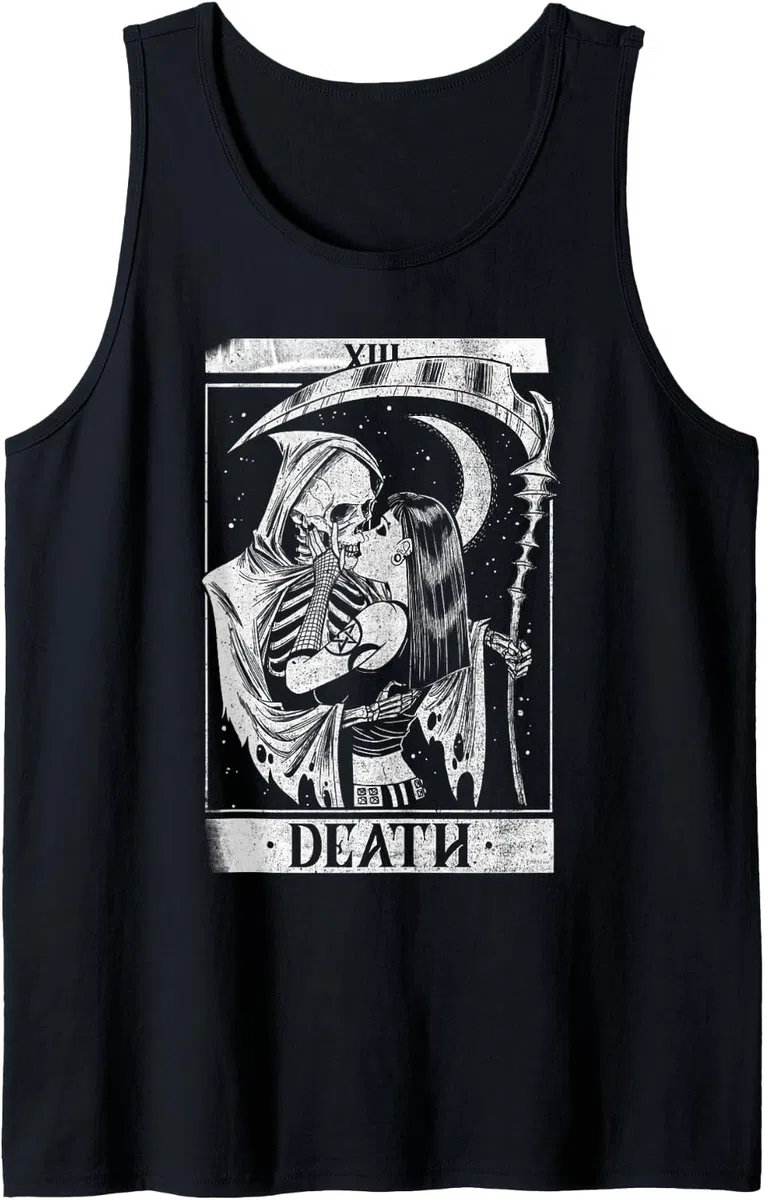 Blackcraft Vintage Death the Reaper - Carta di tarocchi da bacio Canotta