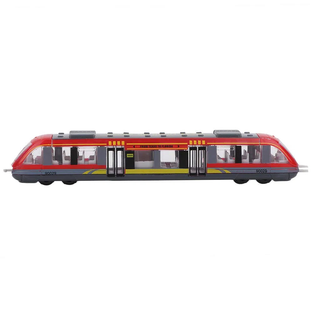 Alomejor Giocattoli Educativi per Bambini Simulazione Treno in Lega Modello di Auto Giocattolo di Compleanno per Bambini(Rosso)