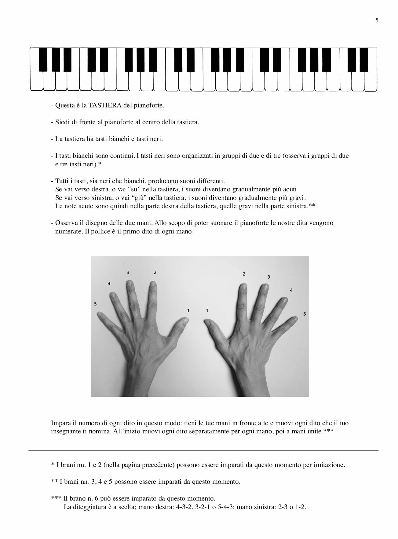 La gioia del primo anno di pianoforte