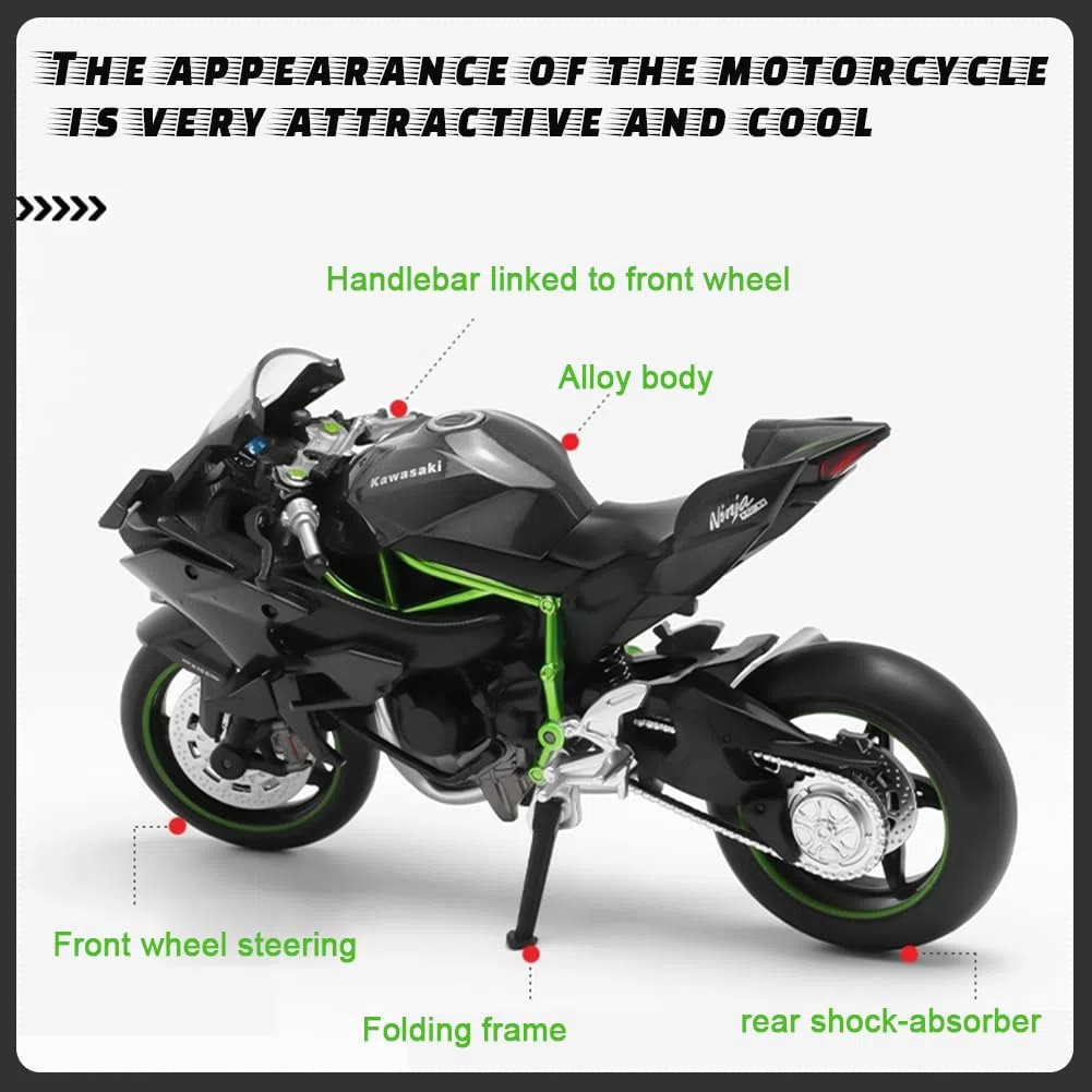 Moto Giocattolo,Moto Giocattolo per Bambini,Tirare Indietro la Motocicletta,Motocicletta in Lega,Per Bambini per Creative per Feste Regali di Compleanno