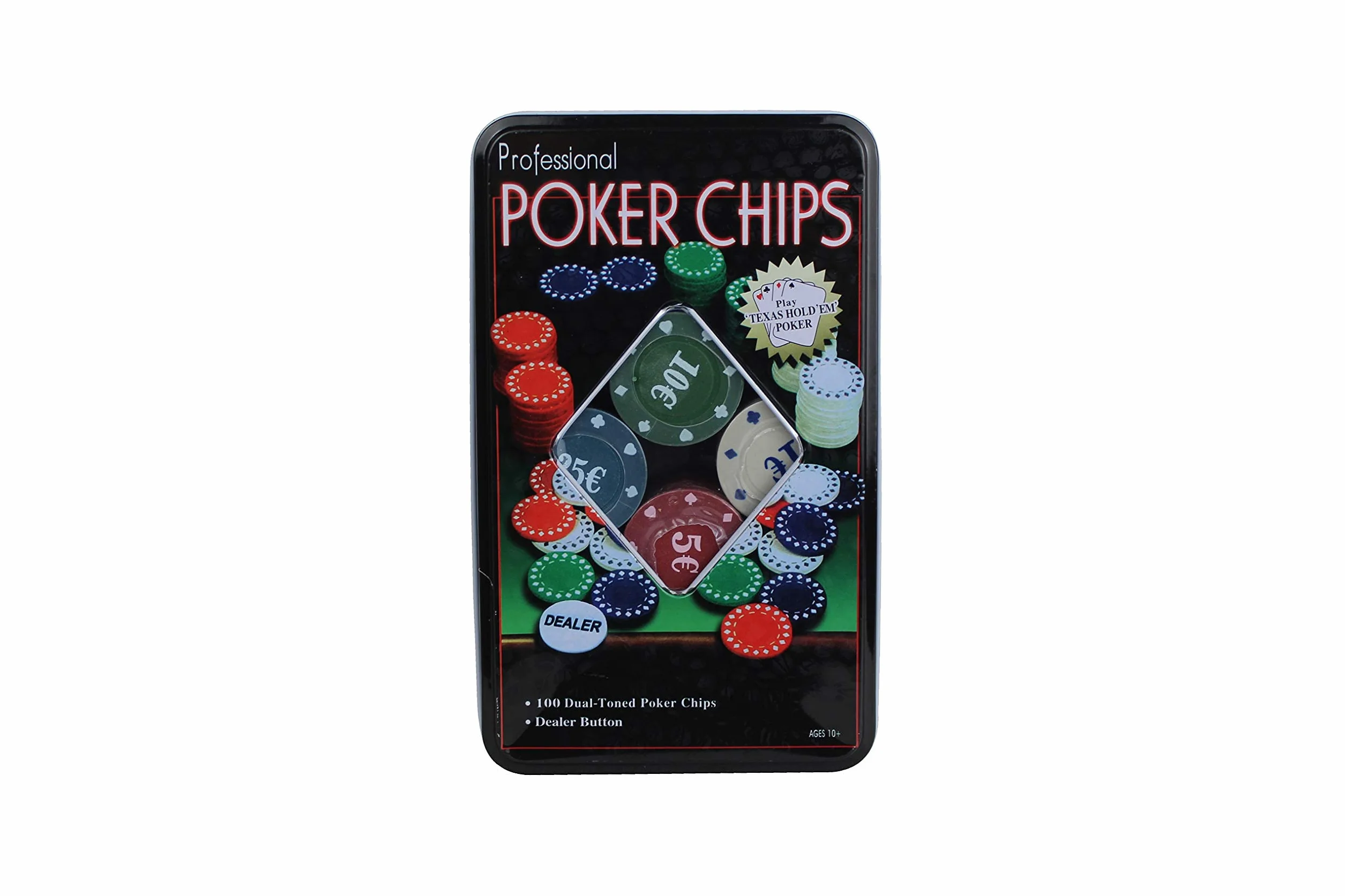 ELAELA Set di Poker Scatola Metallo 100/200 Chip Poker