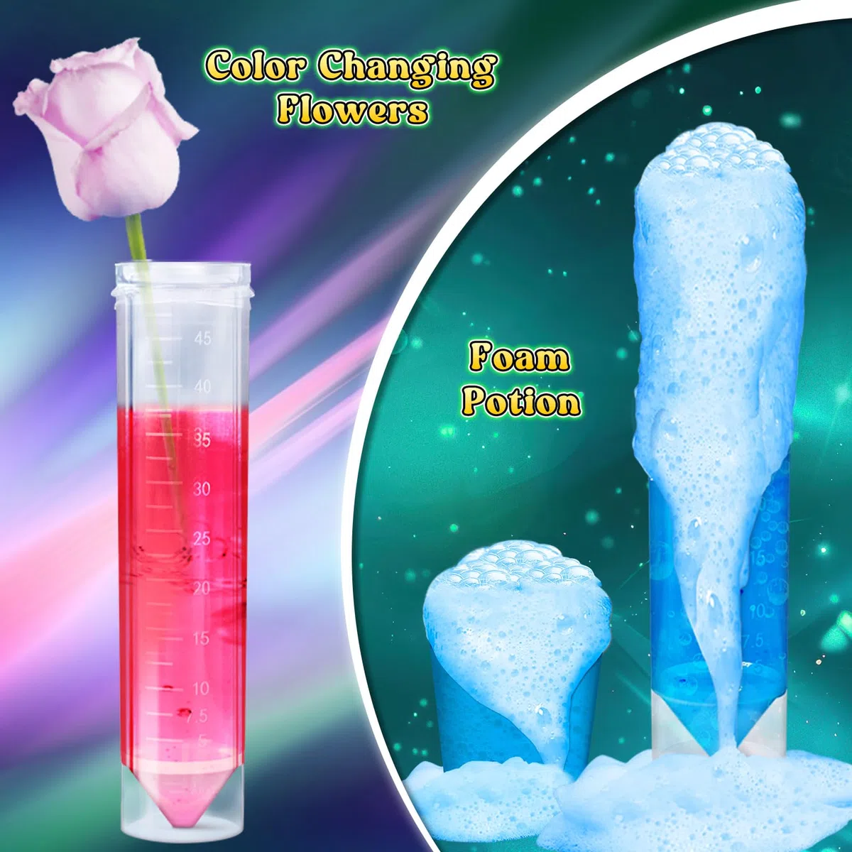 JOPSHEEN Set Pozioni per Bambini - Kit Fai-da-Te con Effetti Frizzanti e Colorati, Perfetto per Esperimenti Magici e Attività Creative - Regalo Originale per Piccoli Scienziati