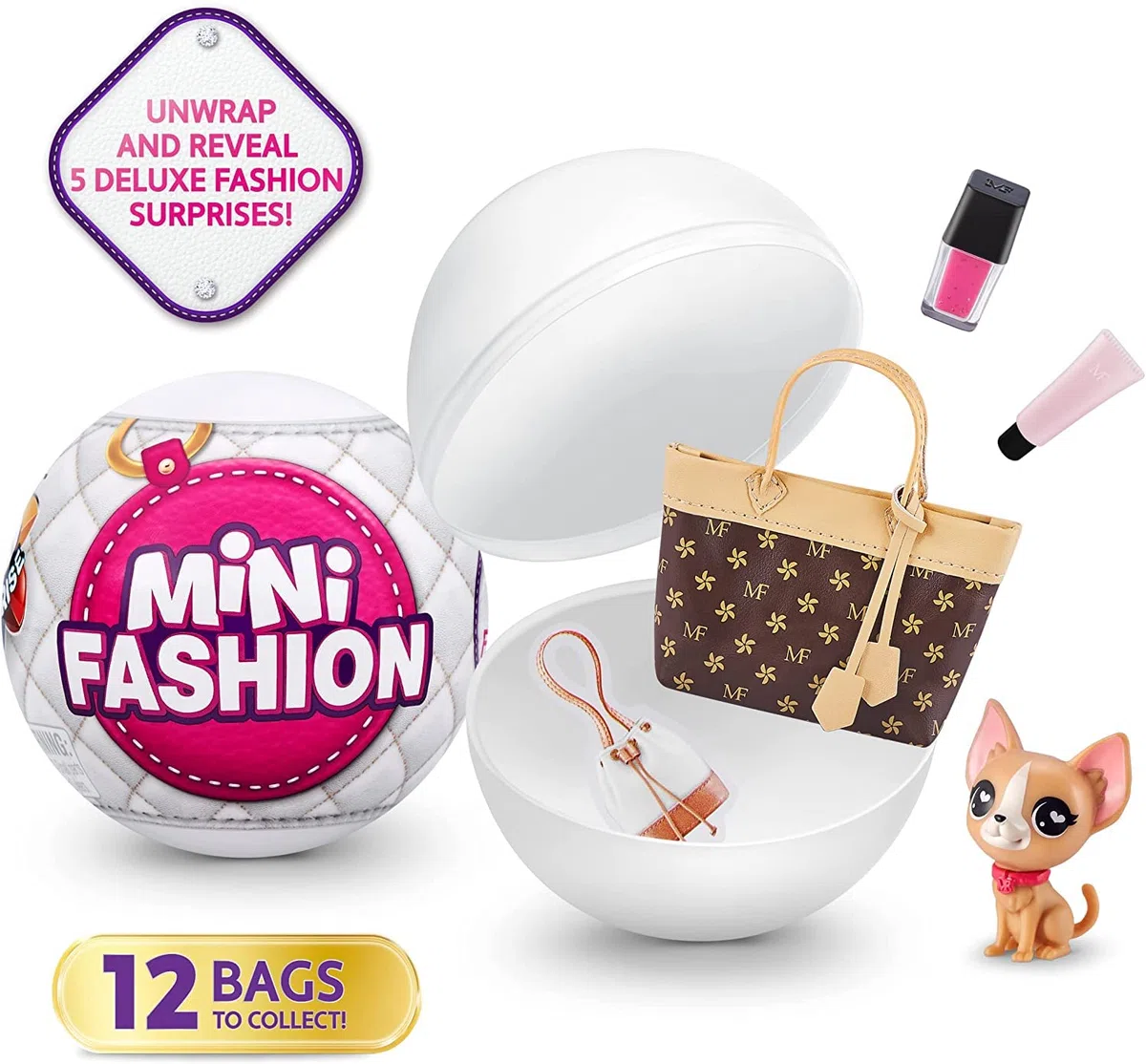 Mini Brands Mini Fashion Series 1 Borse e accessori in tessuto reale capsule giocattolo da collezione (2 pezzi)