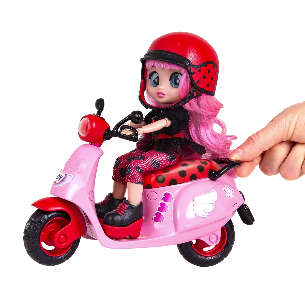 Bff By Cry Babies Lady, Playset Dolls la Bambola Bff Lady Ha il Suo Scooter e 10 Accessori, Giocattolo Bambine e Bambini +3 Anni
