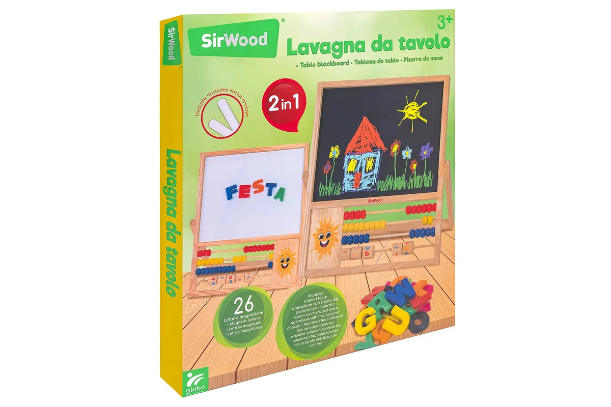 Globo Lavagna e gessetti Table Blackboard 2 in 1 PALLOTTOLIERE 1847